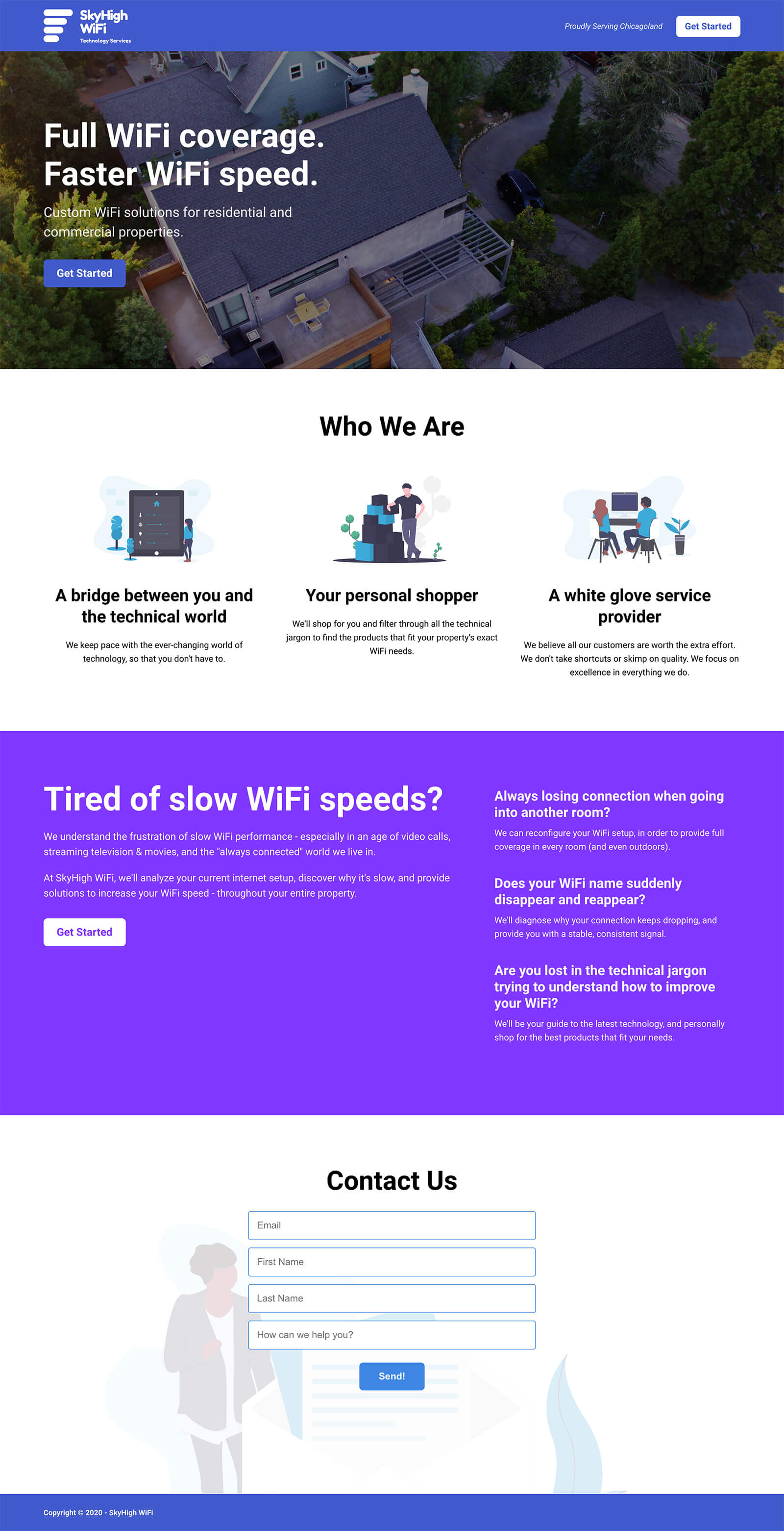 SkyHigh WiFi Website